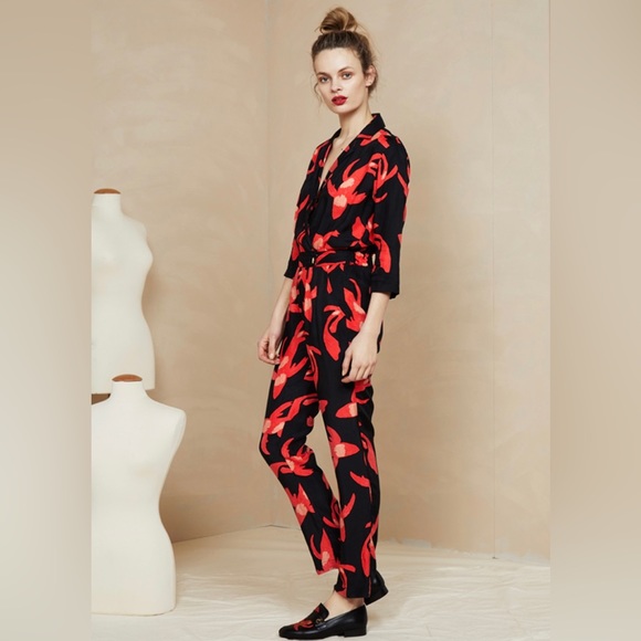 Fabienne Chapot jumpsuit “Water Art”. Retails $329 - Picture 1 of 7